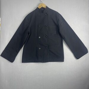 Dickies Black Chef Coat Jacket Long Sleeve Unisex Work Wear Uniform